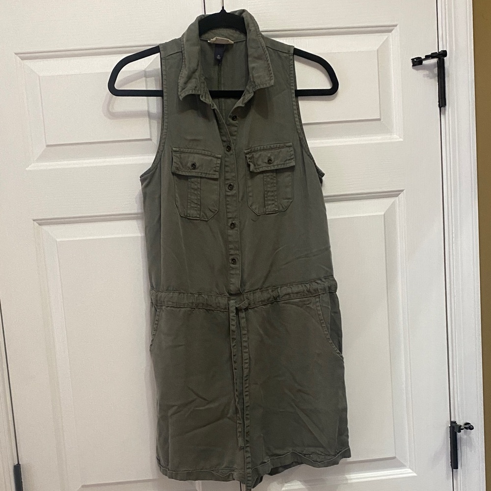 Universal Thread Olive Green Sleeveless Jumpsuit